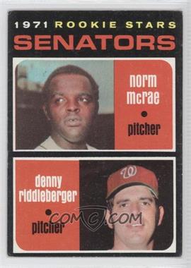 1971 Topps - [Base] #93 - 1971 Rookie Stars - Norm McRae, Denny Riddleberger [Noted]