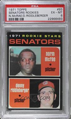 1971 Topps - [Base] #93 - 1971 Rookie Stars - Norm McRae, Denny Riddleberger [PSA 6 EX‑MT]