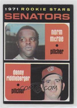 1971 Topps - [Base] #93 - 1971 Rookie Stars - Norm McRae, Denny Riddleberger
