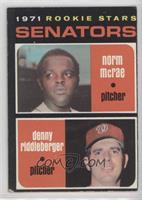 1971 Rookie Stars - Norm McRae, Denny Riddleberger [EX to NM]