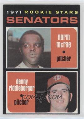 1971 Topps - [Base] #93 - 1971 Rookie Stars - Norm McRae, Denny Riddleberger