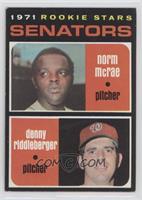 1971 Rookie Stars - Norm McRae, Denny Riddleberger [Poor to Fair]