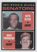 1971 Rookie Stars - Norm McRae, Denny Riddleberger
