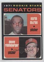 1971 Rookie Stars - Norm McRae, Denny Riddleberger [Good to VG‑…