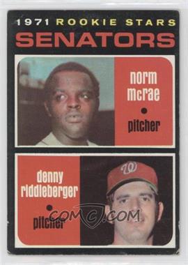 1971 Topps - [Base] #93 - 1971 Rookie Stars - Norm McRae, Denny Riddleberger