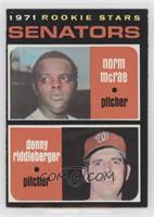 1971 Rookie Stars - Norm McRae, Denny Riddleberger