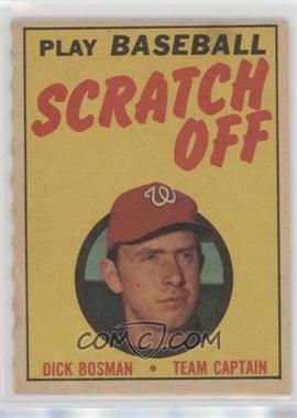 1971 Topps - Scratch Off - Unscratched #_DIBO - Dick Bosman