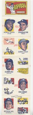 1971 Topps Tattoos - [Base] #9 - Hank Aaron, Dick McAuliffe, Tony Perez, Lou Piniella, Tommie Agee, Catfish Hunter