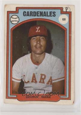1972-73 Venezuelan Baseball Stickers - [Base] #68 - George Manz [Poor to Fair]