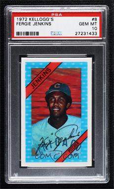 1972 Kellogg's 3-D Super Stars - [Base] #08 - Fergie Jenkins [PSA 10 GEM MT]