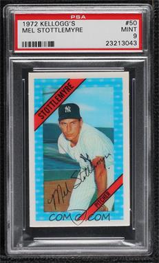 1972 Kellogg's 3-D Super Stars - [Base] #50 - Mel Stottlemyre [PSA 9 MINT]