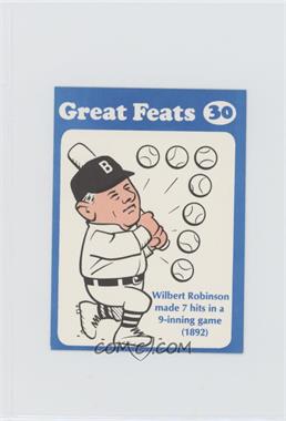 1972 Laughlin Great Feats - [Base] - Blue Border #30 - Wilbert Robinson