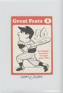 1972 Laughlin Great Feats - [Base] - Orange Border #1 - Joe DiMaggio