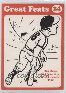 1972 Laughlin Great Feats - [Base] - Orange Border #24 - Stan Musial