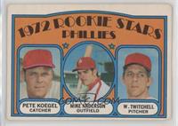 1972 Rookie Stars - Pete Koegel, Mike Anderson, Wayne Twitchell [Poor to&n…