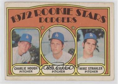 1972 O-Pee-Chee - [Base] #198 - 1972 Rookie Stars - Charlie Hough, Bob O'Brien, Mike Strahler