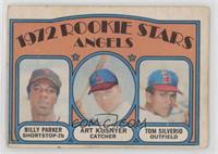 1972 Rookie Stars - Billy Parker, Art Kusnyer, Tom Silverio [Good to …
