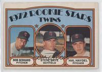 1972 Rookie Stars - Bob Gebhard, Steve Brye, Hal Haydel