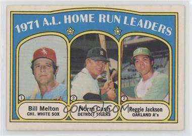 1972 O-Pee-Chee - [Base] #90 - League Leaders - Bill Melton, Norm Cash, Reggie Jackson