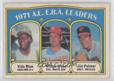 1972 O-Pee-Chee - [Base] #92 - League Leaders - Vida Blue, Wilbur Wood, Jim Palmer [Poor to Fair]