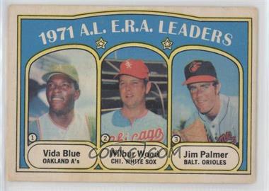 1972 O-Pee-Chee - [Base] #92 - League Leaders - Vida Blue, Wilbur Wood, Jim Palmer [Poor to Fair]