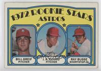 1972 Rookie Stars - Bill Greif, J.R. Richard, Ray Busse