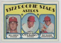 1972 Rookie Stars - Bill Greif, J.R. Richard, Ray Busse