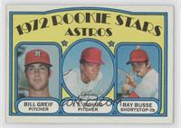 1972 Rookie Stars - Bill Greif, J.R. Richard, Ray Busse