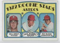 1972 Rookie Stars - Bill Greif, J.R. Richard, Ray Busse