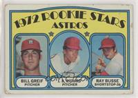 1972 Rookie Stars - Bill Greif, J.R. Richard, Ray Busse [Poor to Fair]