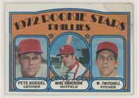 1972 Rookie Stars - Pete Koegel, Mike Anderson, Wayne Twitchell [Poor to&n…