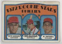 1972 Rookie Stars - Pete Koegel, Mike Anderson, Wayne Twitchell [Poor to&n…