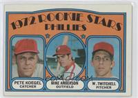 1972 Rookie Stars - Pete Koegel, Mike Anderson, Wayne Twitchell