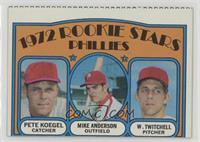 1972 Rookie Stars - Pete Koegel, Mike Anderson, Wayne Twitchell