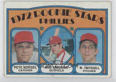 1972 Topps - [Base] #14 - 1972 Rookie Stars - Pete Koegel, Mike Anderson, Wayne Twitchell [Poor to Fair]