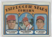 1972 Rookie Stars - Pete Koegel, Mike Anderson, Wayne Twitchell [Good to&n…