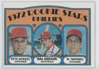 1972 Rookie Stars - Pete Koegel, Mike Anderson, Wayne Twitchell