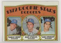1972 Rookie Stars - Charlie Hough, Bob O'Brien, Mike Strahler