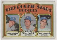 1972 Rookie Stars - Charlie Hough, Bob O'Brien, Mike Strahler [Poor to&nbs…