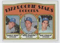 1972 Rookie Stars - Charlie Hough, Bob O'Brien, Mike Strahler