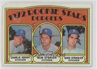 1972 Rookie Stars - Charlie Hough, Bob O'Brien, Mike Strahler [COMC RCR&nb…