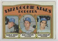 1972 Rookie Stars - Charlie Hough, Bob O'Brien, Mike Strahler [Poor to&nbs…