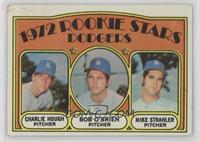 1972 Rookie Stars - Charlie Hough, Bob O'Brien, Mike Strahler [Good to&nbs…