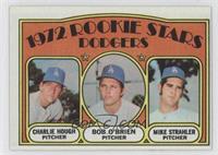 1972 Rookie Stars - Charlie Hough, Bob O'Brien, Mike Strahler