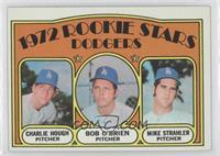 1972 Rookie Stars - Charlie Hough, Bob O'Brien, Mike Strahler