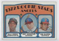 1972 Rookie Stars - Billy Parker, Art Kusnyer, Tom Silverio [Good to …