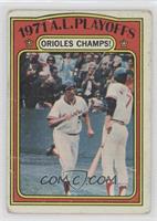 1971 A.L. Playoffs - Orioles Champs! [COMC RCR Poor]