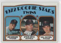 1972 Rookie Stars - Bob Gebhard, Steve Brye, Hal Haydel