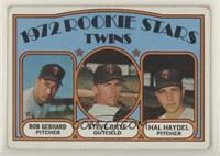 1972 Rookie Stars - Bob Gebhard, Steve Brye, Hal Haydel [Good to VG&#…