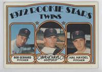 1972 Rookie Stars - Bob Gebhard, Steve Brye, Hal Haydel